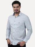 Camisa Dudalina Masculina Slim Fit Superfine Cotton Listrada Branca