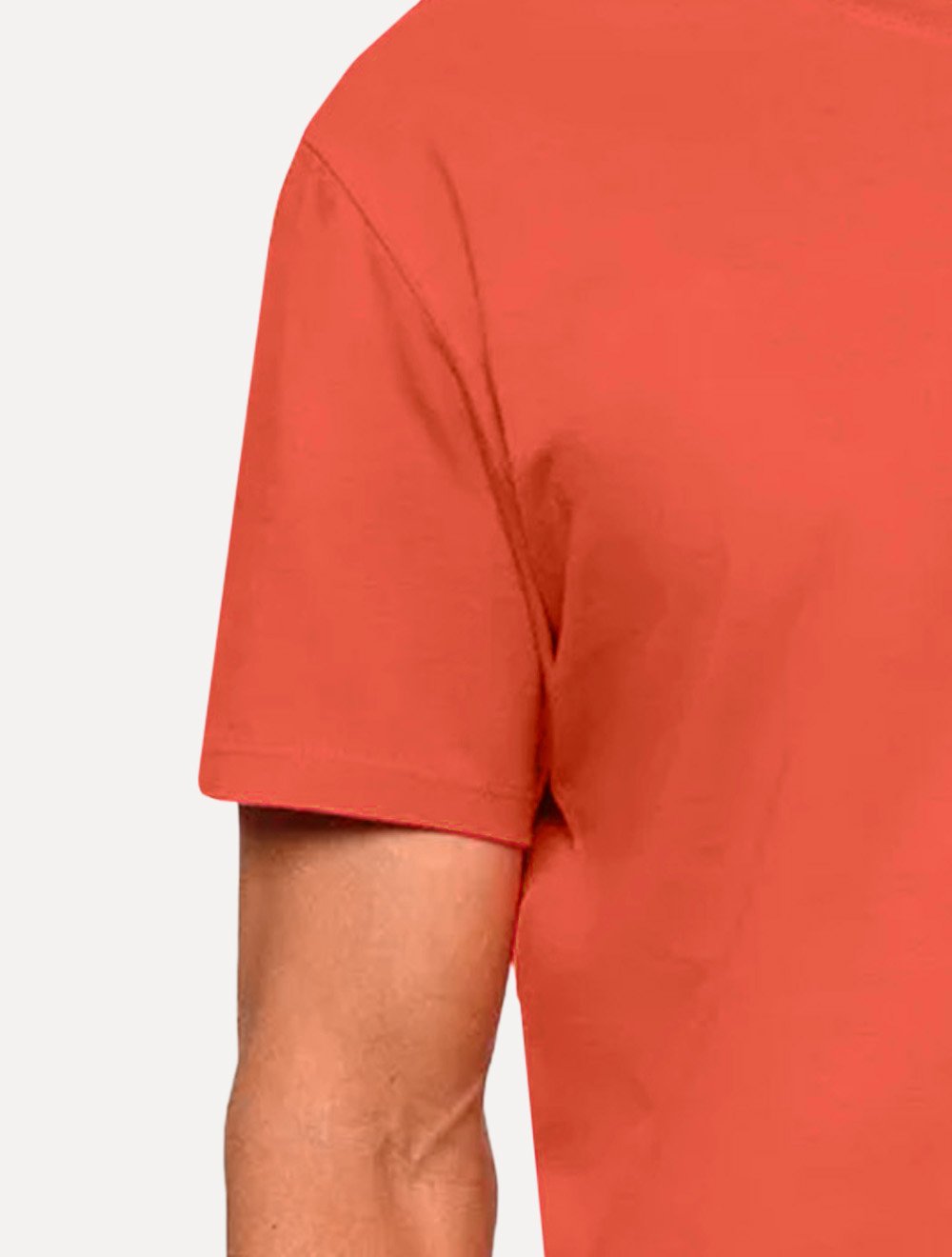 Camiseta Calvin Klein Jeans Masculina Dark New Logo Laranja Escuro