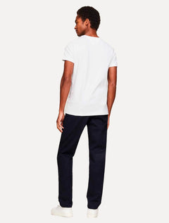 Camiseta Tommy Jeans Masculina Regular Jersey C-Neck Flag Branca