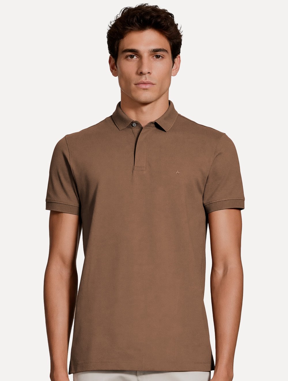 Polo Aramis Masculina Piquet Colorfix Havana Marrom
