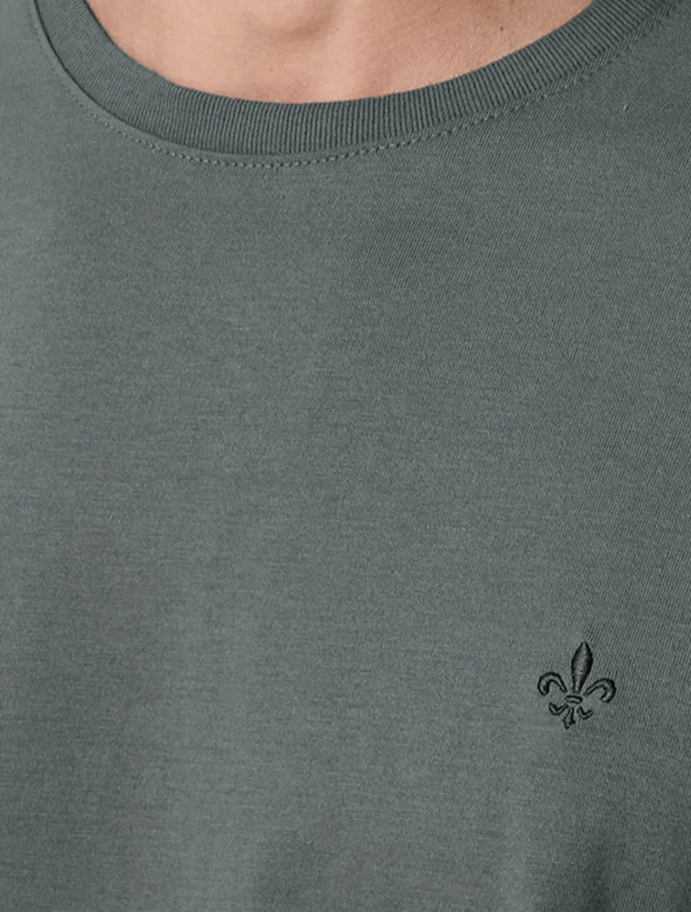 Camiseta Dudalina Masculina Essentials Mono Logo Cinza Escuro