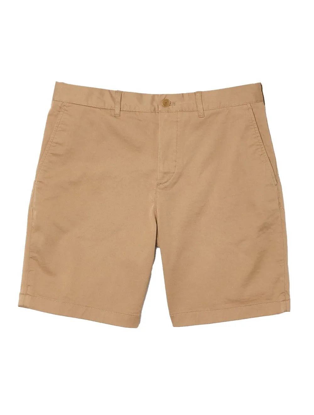 Bermuda Lacoste Masculina Sarja Regular Cotton Stretch Cáqui