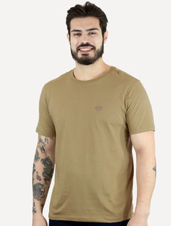Camiseta John John Masculina Rubber Key Transfer Cáqui