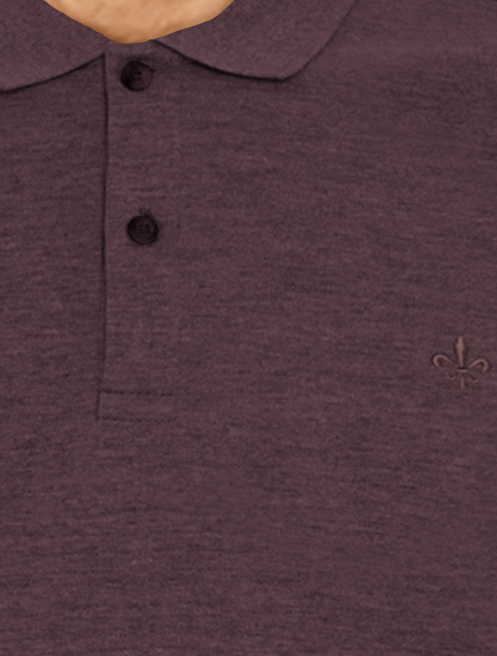 Polo Dudalina Masculina Piquet Basica Logo Bordado Roxo Escuro