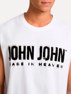 Regata John John Masculina Old Spray Branca