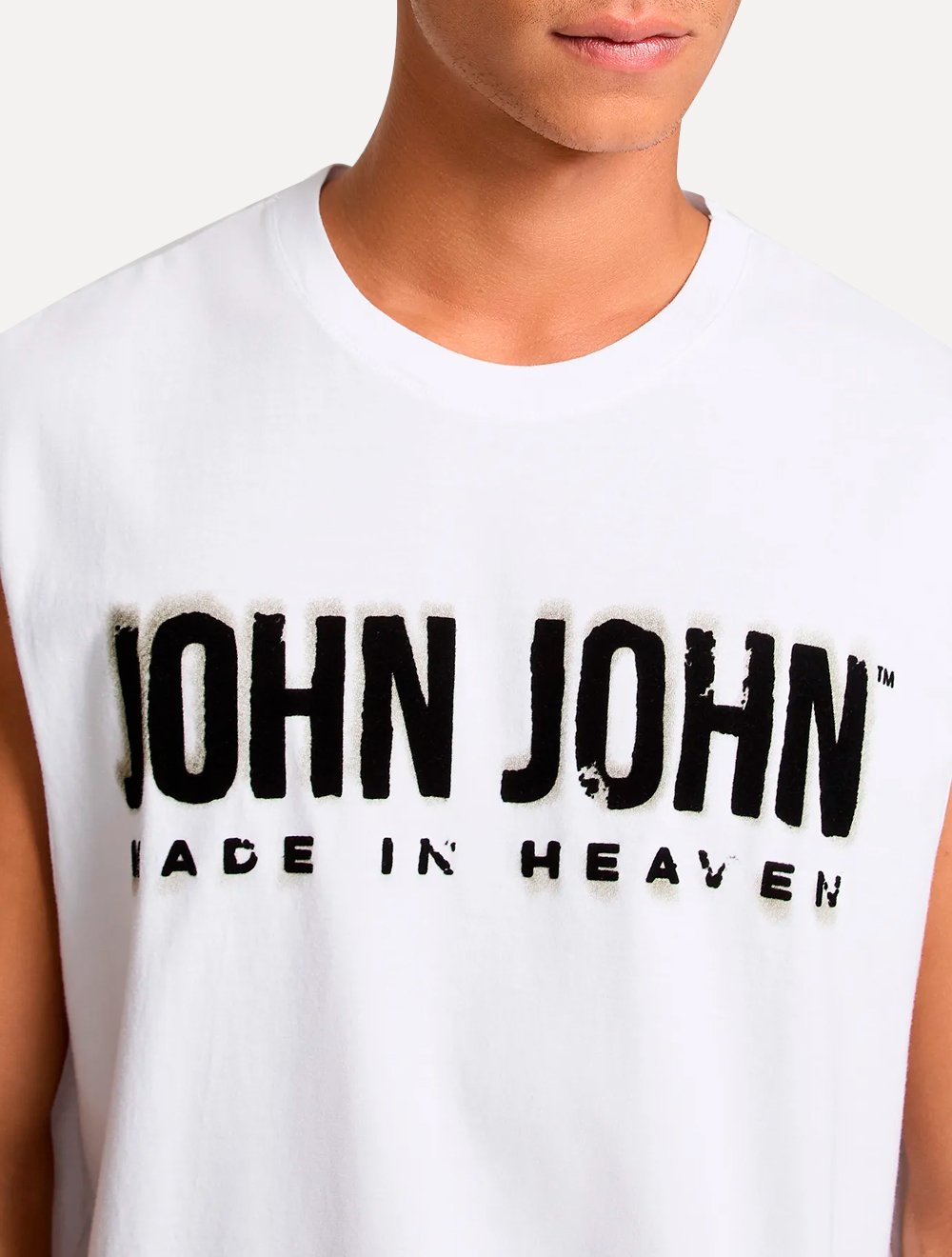 Regata John John Masculina Old Spray Branca