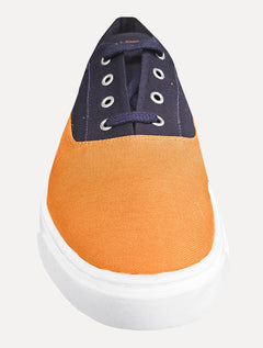 Tênis Nautica Masculino Sailboat Logo Fanton Lona Caqui Escuro/Azul Marinho