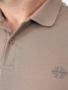 Polo John John Masculina Light Transfer Bege Médio