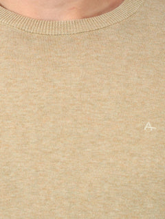 Blusa Aramis Masculina Tricot Gola Careca Cáqui