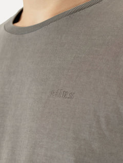 Camiseta Ellus Masculina Cotton Fine Grunge Gothic Classic Cinza Médio