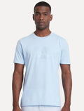 Camiseta Aramis Masculina Estampa Logo Rabisco Azul Claro