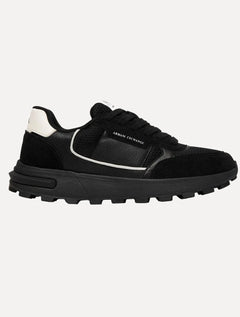 Tênis Armani Exchange Masculino Sneaker Running Black/Off-White