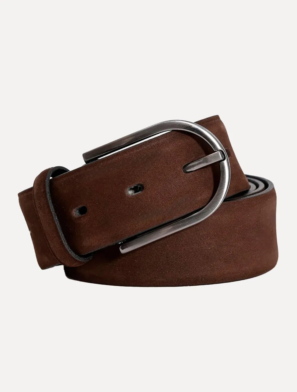 Cinto Aramis Masculino Basico Couro Suede Marrom