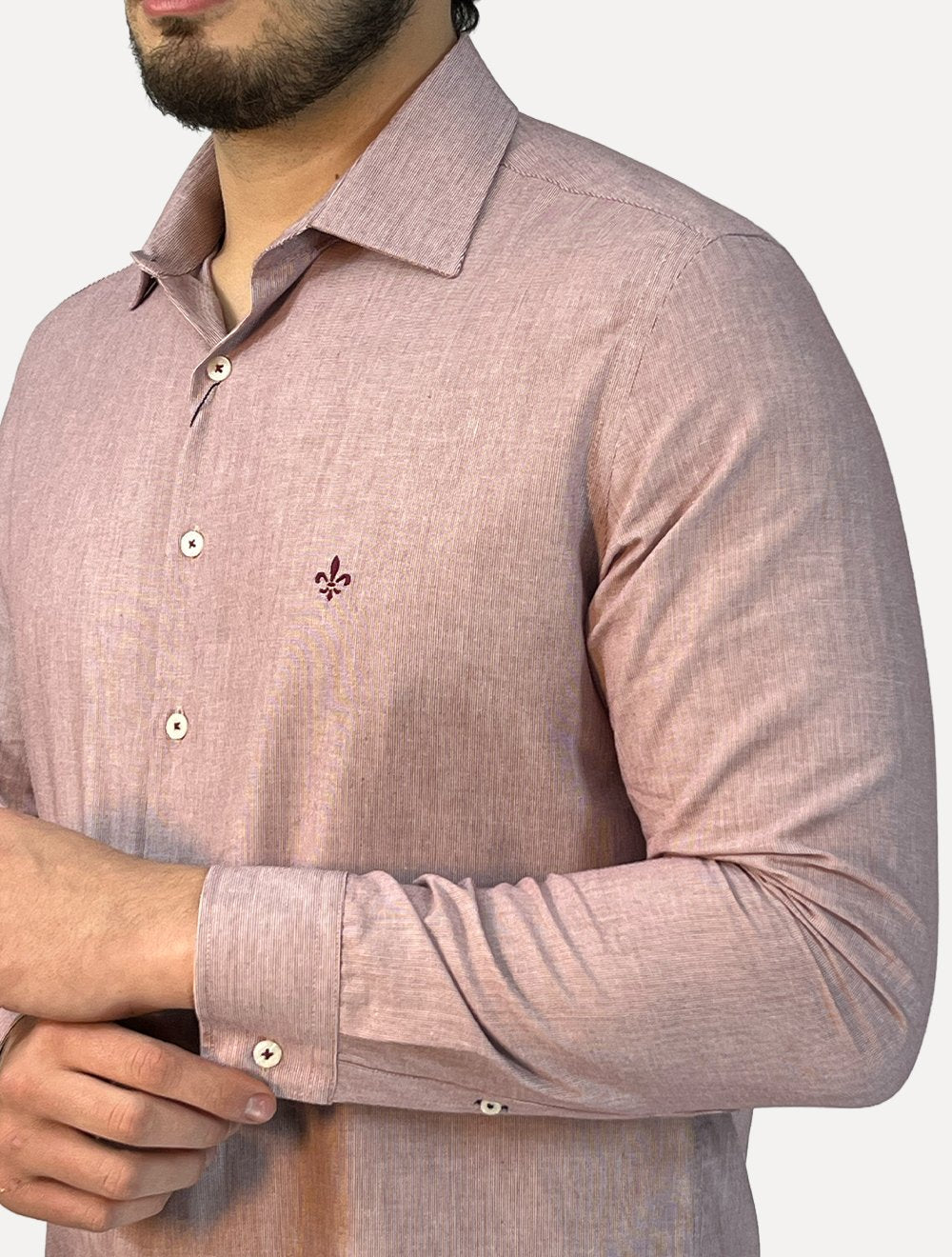 Camisa Dudalina Masculina Slim Fit Superfine Tricoline Cotton Vinho