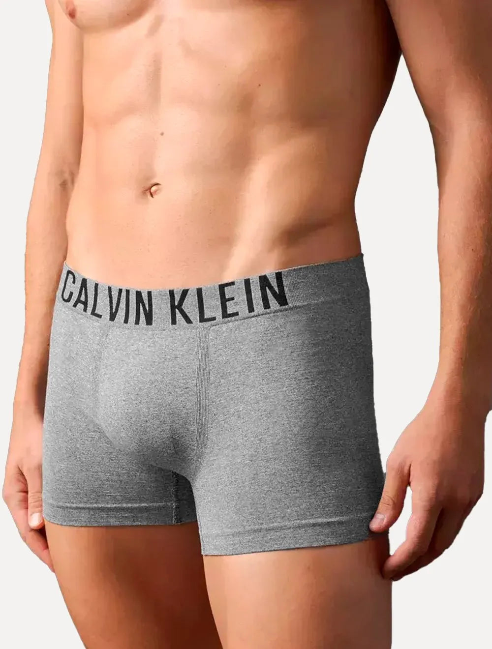 Cueca Calvin Klein Trunk Intense Power Seamless Eco Cinza Mescla