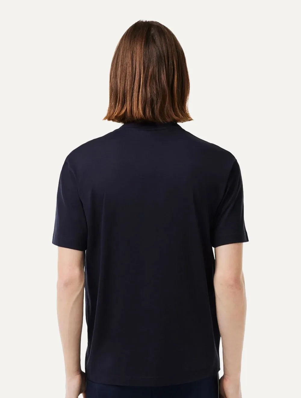 Camiseta Lacoste Masculina Jersey Print Logo Azul Marinho