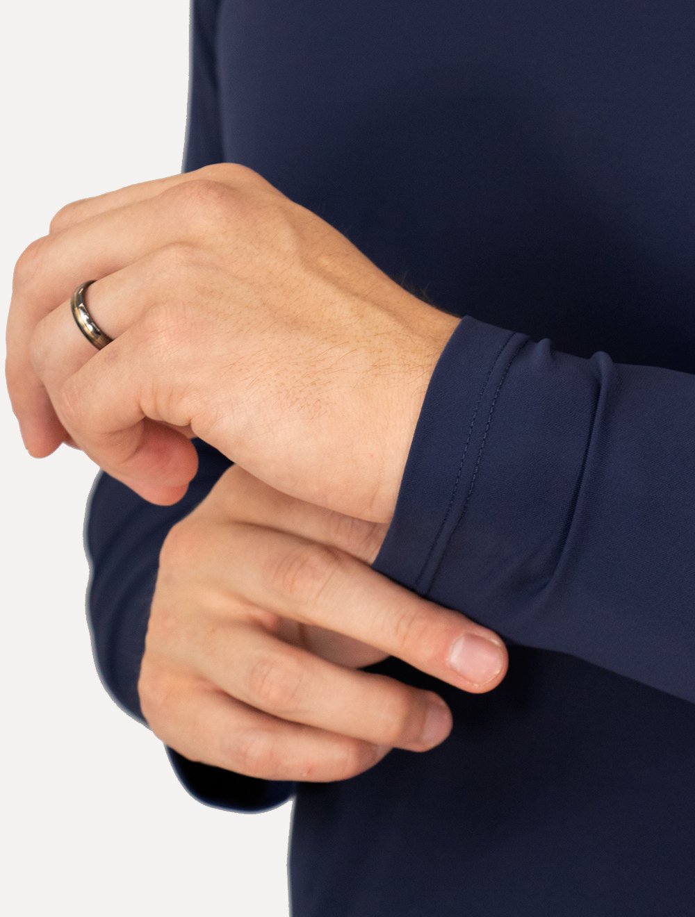 Camiseta Columbia Masculina Manga Longa Neblina Azul Marinho