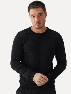 Tricot Calvin Klein Jeans Tricot Jacquard Logos Preto