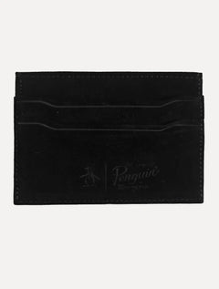 Carteira Original Penguin Masculina Porta Cartão Suede Preta