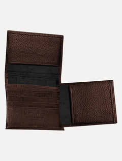 Carteira Aramis Masculina Slim Floater Plaque Marrom Café
