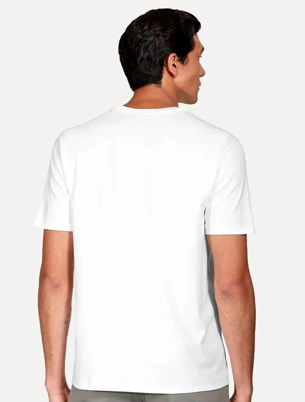 Camiseta Aramis Masculina Basic Lisa Mono Liquid Cotton Branca