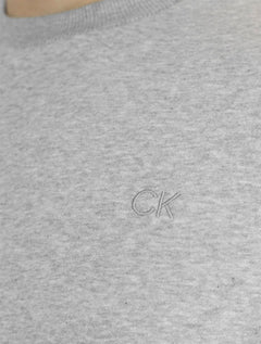 Moletom Calvin Klein Jeans Masculino Upper CK Bordado Cinza Mescla