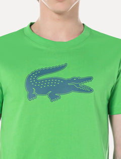 Camiseta Lacoste Masculina Jersey Sport 3D Logo Verde Menta