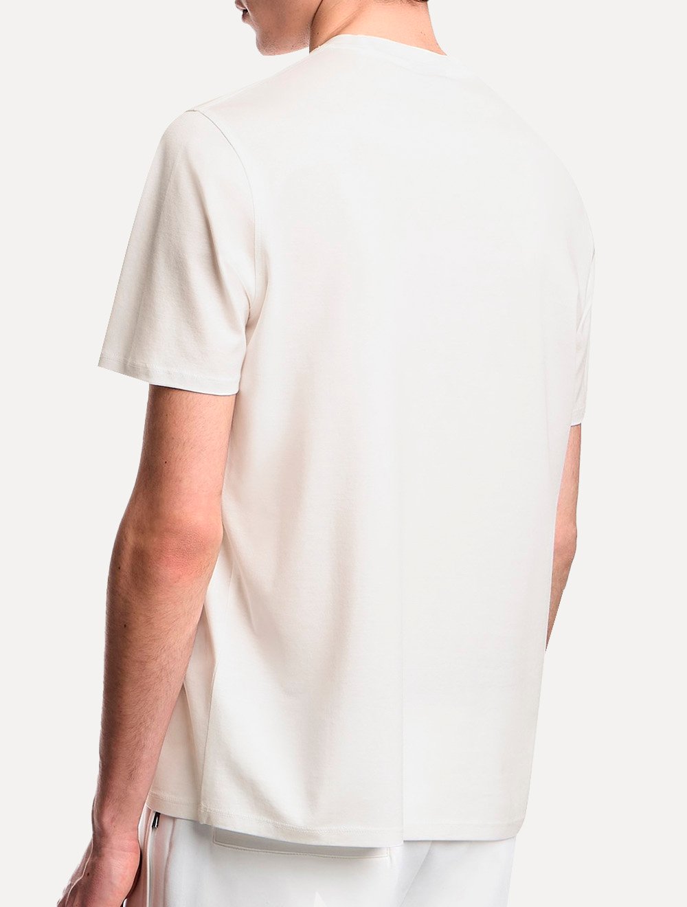 Camiseta Emporio Armani Masculina Lyocell Embroidery Logo Off-White