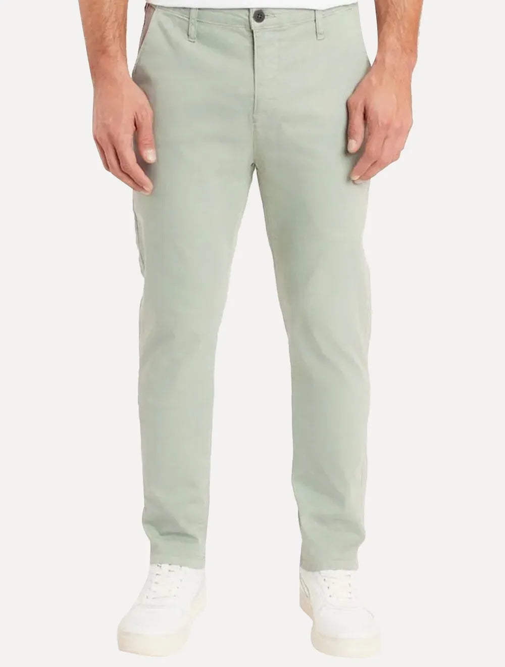 Calça Aramis Masculina Chino Sarja Classica Button Verde Claro