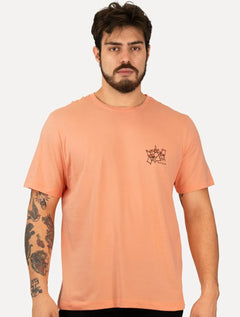 Camiseta Individual Masculina Comfort Cadeira Bar Laranja Claro