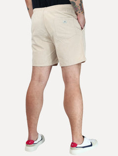 Short King & Joe Masculina Tradicional Casual Linho Areia