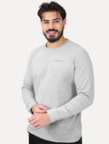 Camiseta Tommy Jeans Masculina Slim Manga Longa Linear Chest Cinza