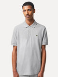 Polo Lacoste Masculina Classic Fit Mescla Cinza Mescla Claro