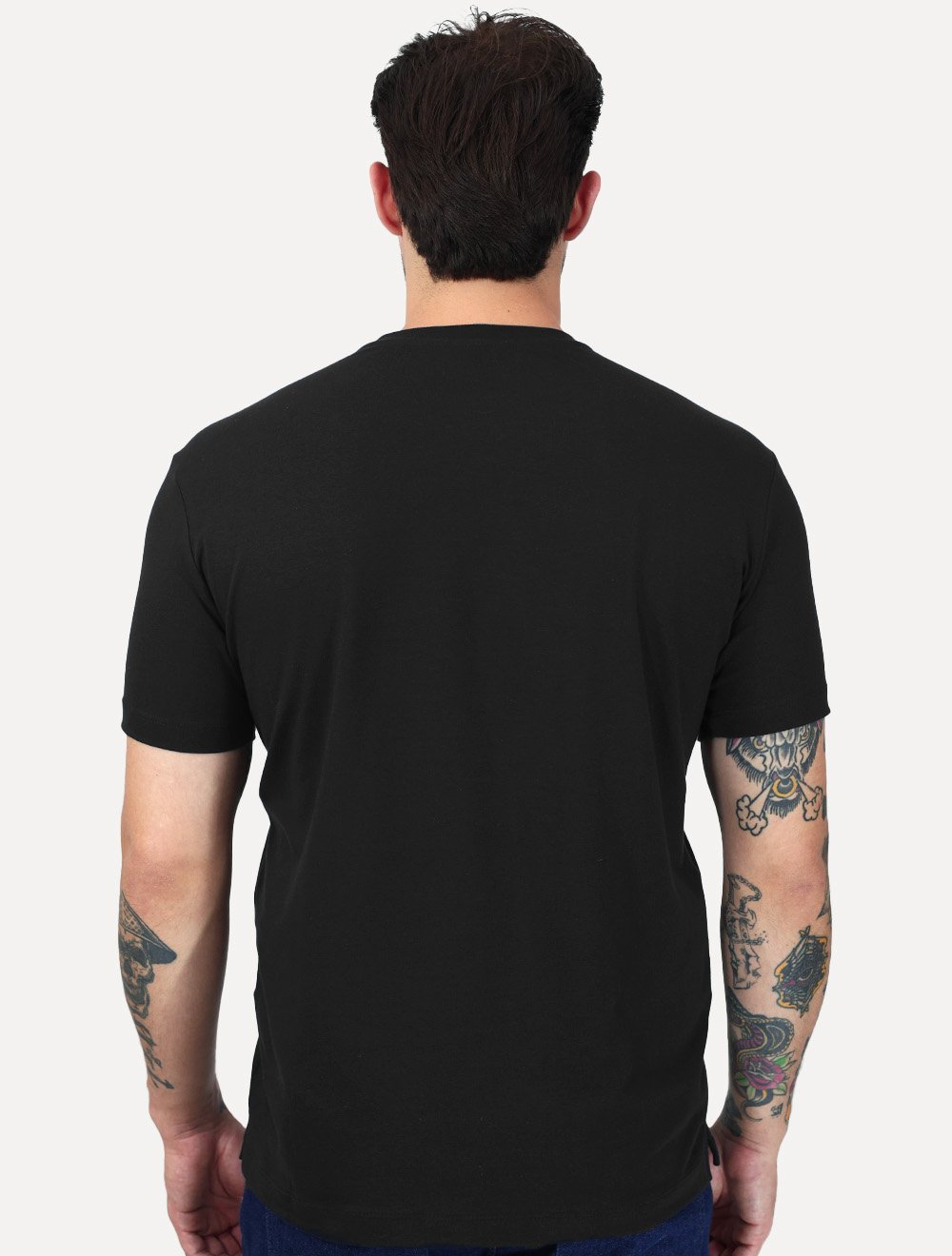 Camiseta K&J Black Cotton Flex Slim Preto