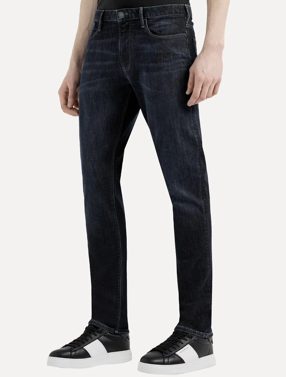 Calça Jeans Empório Armani Masculina J06 Slim Fit 5 Pockets Azul Escuro