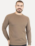 Moletom Masculino Crewneck Liso Marrom
