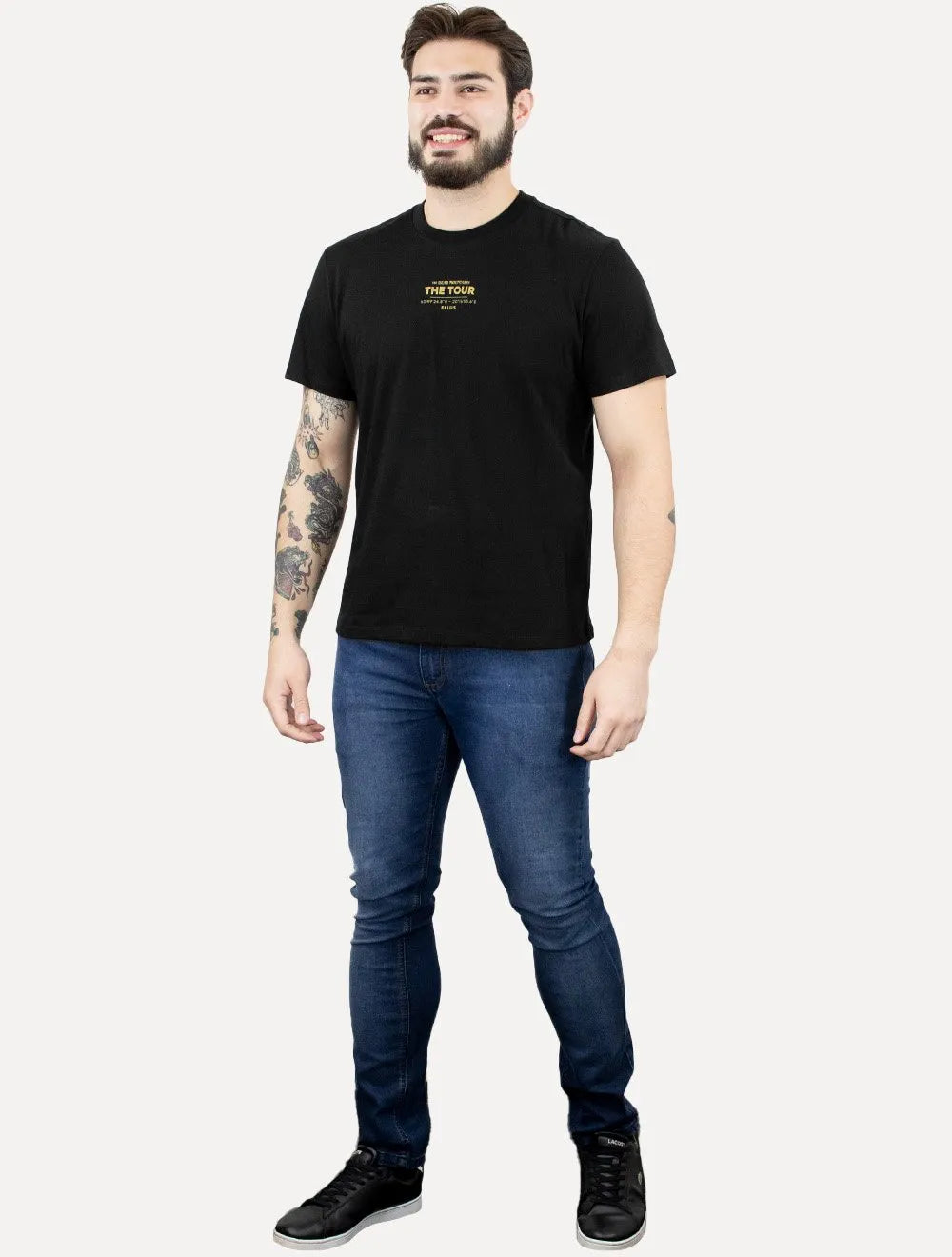 Camiseta Ellus Masculina Cotton Fine Tour Staff Classic Preta