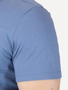 Camiseta Ellus Masculina Cotton Fine Easa Duocolor Azul Médio