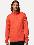 Jaqueta Columbia Masculina Fleece Hike Grid Full Zip Vermelho