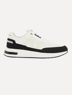 Tênis Armani Exchange Masculino Sneaker AX Maxi Logo Off White/Black