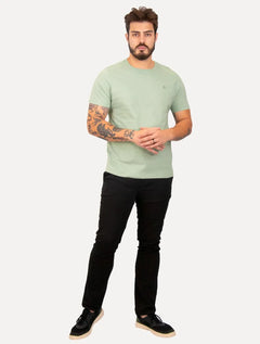 Camiseta Dudalina Masculina Essentials Moda Logo Verde Claro