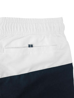Short Nautica D'Água Colorblock Logo Branco Marinho e Rosa