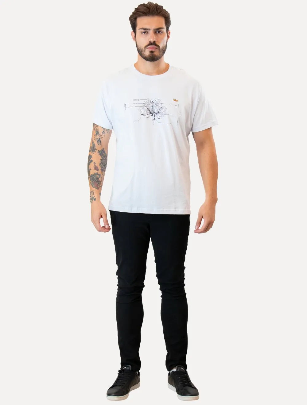Camiseta Osklen Masculina Regular Stone Flower Parts Branca