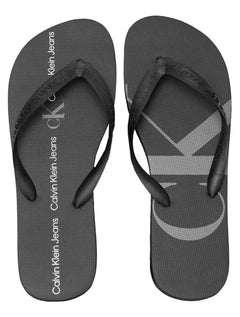 Chinelo Calvin Klein Jeans Logo Flow Preto