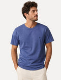 Camiseta Dudalina Masculina Basic Sobretinta Mono Icon Azul Mescla