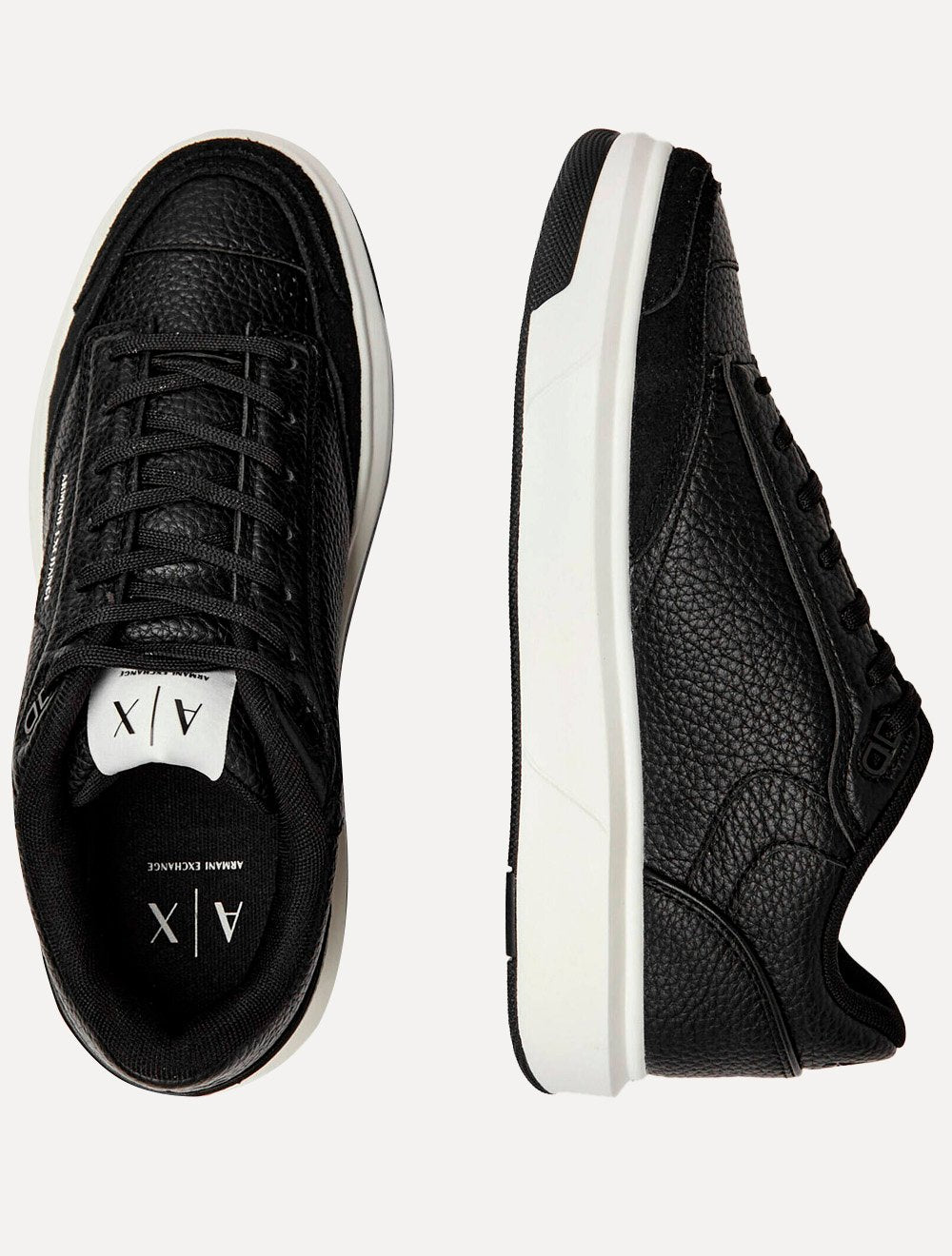 Tênis Armani Exchange Masculino Sneaker Casual Texturizado Preto