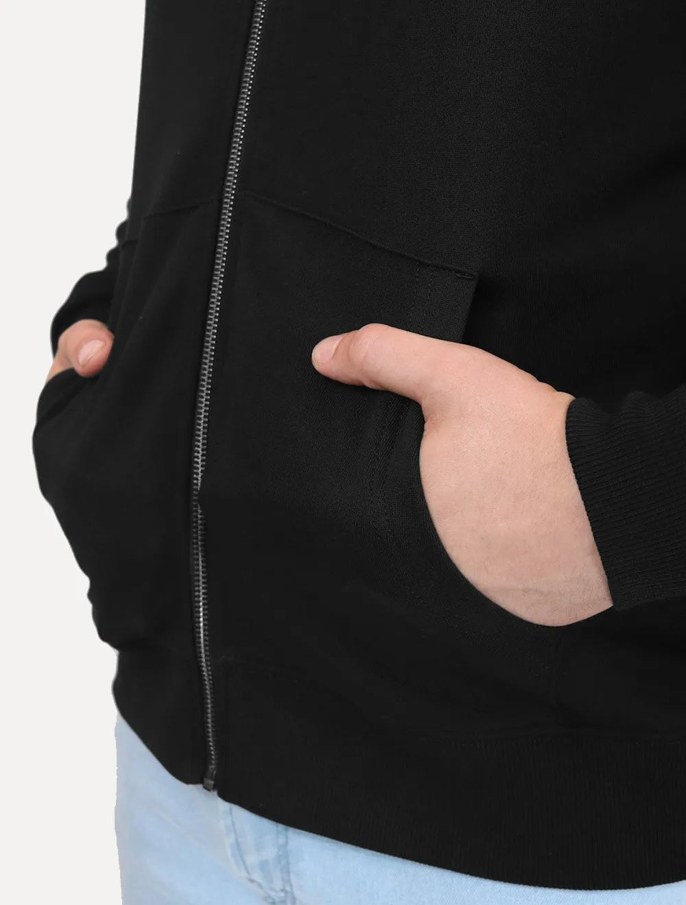 Moletom Tommy Hilfiger Masculino Flag Logo Zip-Through Hoody Preta