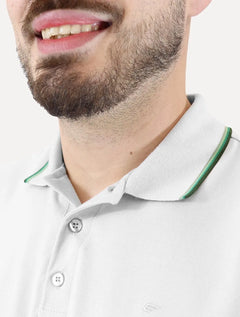 Polo Ellus Masculina Piquet Classic Easa Friso Green Cinza