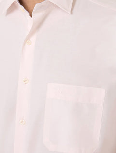 Camisa Dudalina Masculina Manga Curta Tricoline Lisa Rosa Claro