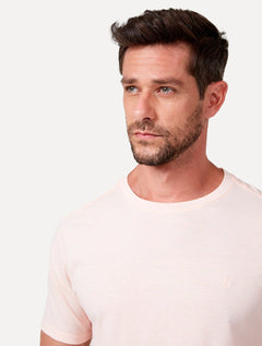 Camiseta Dudalina Masculina Mini Stripes Rosa Claro